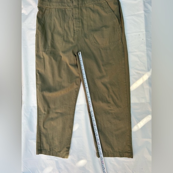 Thursdays Utility Jumpsuit olive color short sleeve romper - Picture 6 of 15